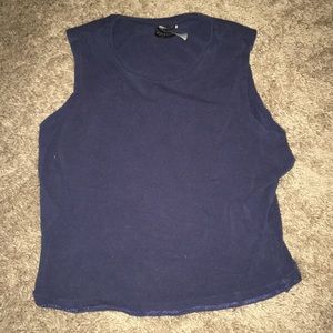 Cotton on navy blue crop top